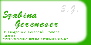 szabina gerencser business card